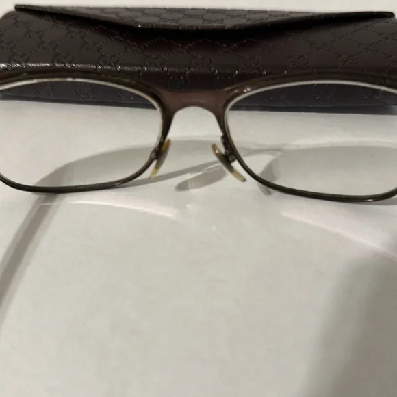 Gucci GG 4268 HPM 140 made in Italy eyeglass frames with folding case - Picture 6 of 11
